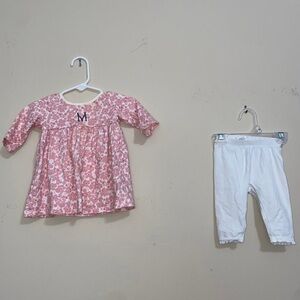 M Monogram Floral Dress & Leggings